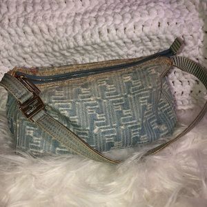 Authentic Fendi Celeste Denim Bag.